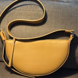 ALLSAINTS Half Moon Leather Crossbody Bag